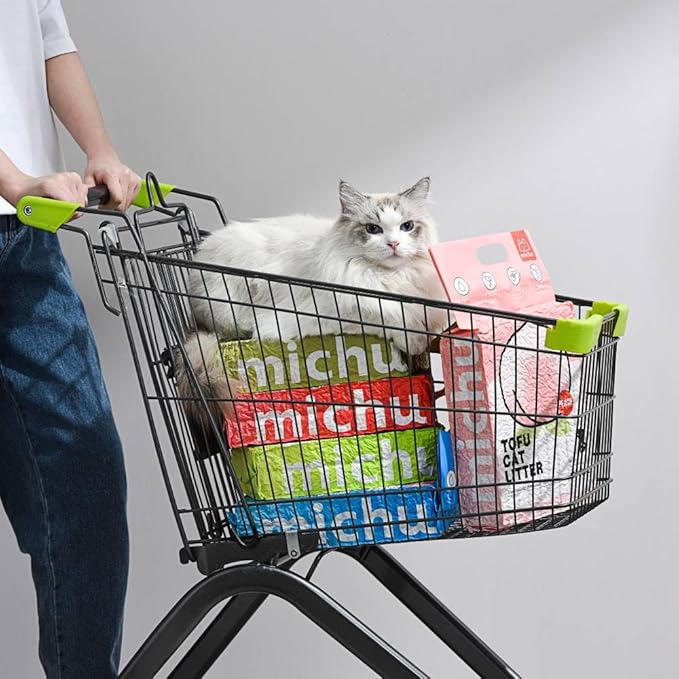 Michu Tofu Cat Litter Natural Clumping Tofu Cat Litter, Fast Clumping and Easily Scoop-able 5.5lb/88oz 5 Scents - Peach, 3 Pack