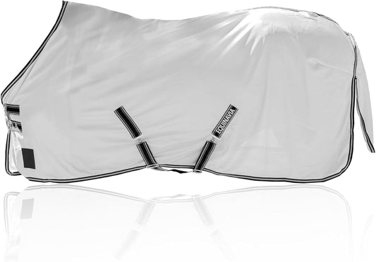 Equinavia Gard Horse Fly Sheet | UV Protection Mesh Fly Sheet for Horses | Lightweight Nylon Turnout Sheet Fly Sheets for Horses - Silver Gray - 84 in