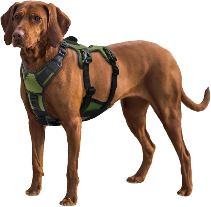 AUROTH Dog Harness, Escape Proof Dog Harness for Large Dogs, No Pull Dog Harness with Lift Handle, Soft Padded Reflective Adjustable Dog Vest Harness, Large Dog Harness for Walking Hiking Training