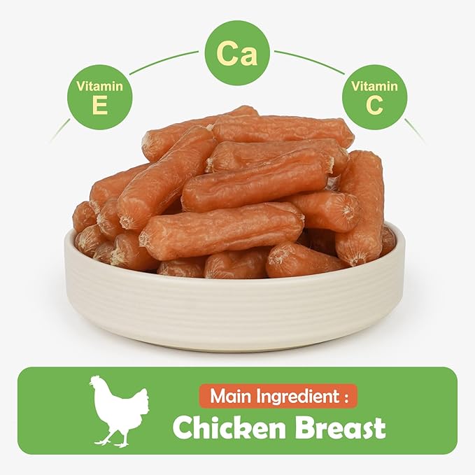 MON2SUN Soft & Chewy Chicken Sausage Dog Treats, 2 Inch, Grain-Free & Gluten-Free Recipe for Training Small to Large Dogs, 10.6 oz
