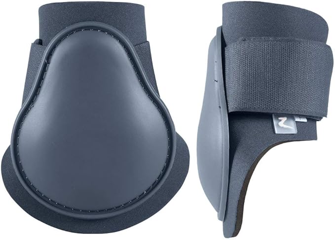 HORZE Chicago Fetlock Rear Boots | Lightweight, Adjustable, Jumping Horse Boots (Pair) - Dark Dark Blue - Cob