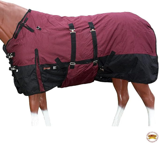HILASON 1200D Winter Waterproof Poly Horse Blanket Belly Wrap | Turnout Blankets for Horses