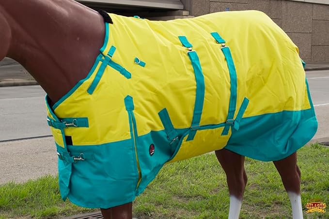 84" Hilason 1200D Winter Waterproof Turnout Horse Blanket Belly Wrap Yellow