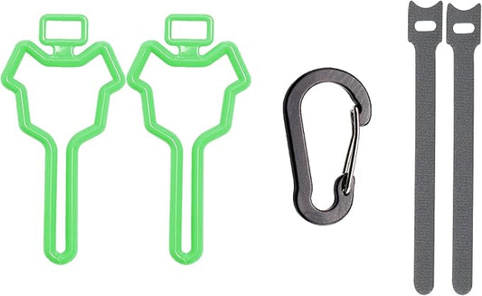 Dog Poop Bag Holder, Waste Bag Holder, Dog Poop Bag Carrier, Hand Free Holder (2 pack, Green)