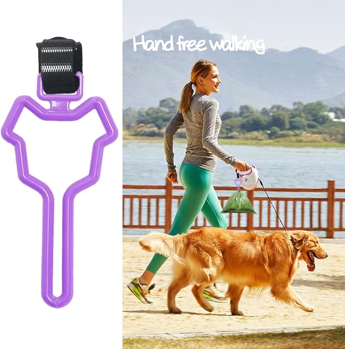 Dog Poop Bag Holder, Waste Bag Holder, Dog Poop Bag Carrier, Hand Free Holder (10 pack, Purple)