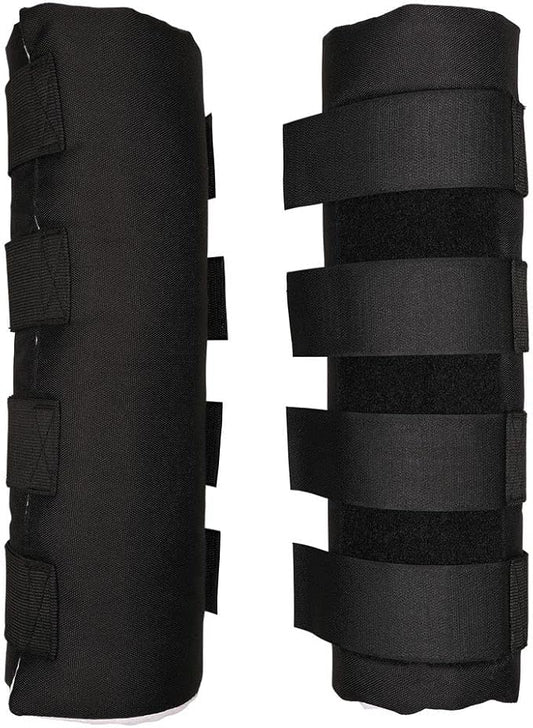 Dura-Tech Quick Wrap No Bow Leg Wraps for Horses | Size 16" | Color Black | Exceptional Leg Coverage | Versatile Use | Secure and Easy Application | Sold in Pairs