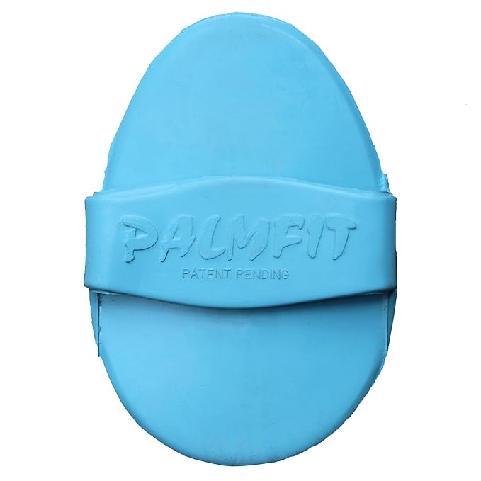 Grewal Equestrian Palm Fit Curry Comb (Pacific Blue)