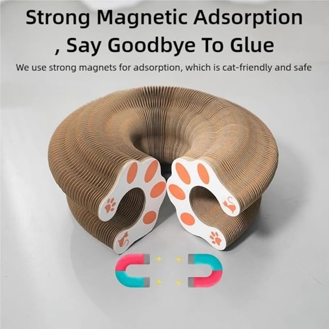 Rascador Flexible,rascador Flexible, 360°Spiral Track, Built-in Ball Pit, Magnetic Design, Free Splicing, Relieve Stress, Suitable for Indoor Cats (2PCS)