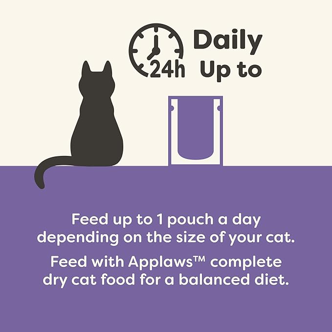 Applaws Natural Wet Cat Food in Broth, Limited and Natural Ingredients, High Protein with No Artificial Additives, Variety Pack in Broth (12 x 2.47oz Pouches)