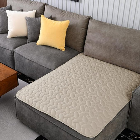 Ameritex Waterproof Pet Bed Cover Anti-Slip Dog Bed Blanket for Sofa and Furniture Waterproof New Pattern Design (Khaki, 40x50 Inch (Pack of 1))