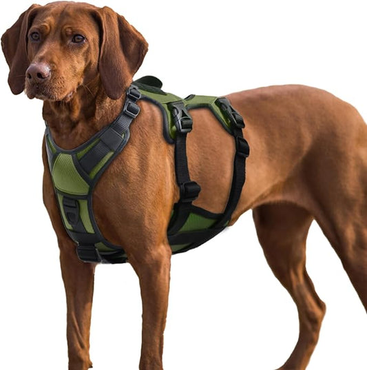 AUROTH Dog Harness, Escape Proof Dog Harness for Large Dogs, No Pull Dog Harness with Lift Handle, Soft Padded Reflective Adjustable Dog Vest Harness, Large Dog Harness for Walking Hiking Training
