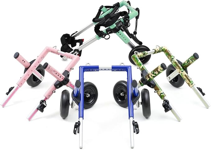 Walkin' Wheels Lightweight – for Small Cats 2 to 20 Pounds – Veterinarian Approved – Cat Wheelchair for Back Legs, for Cats 11-20 lbs, 3-6 inches Leg Height – Pink