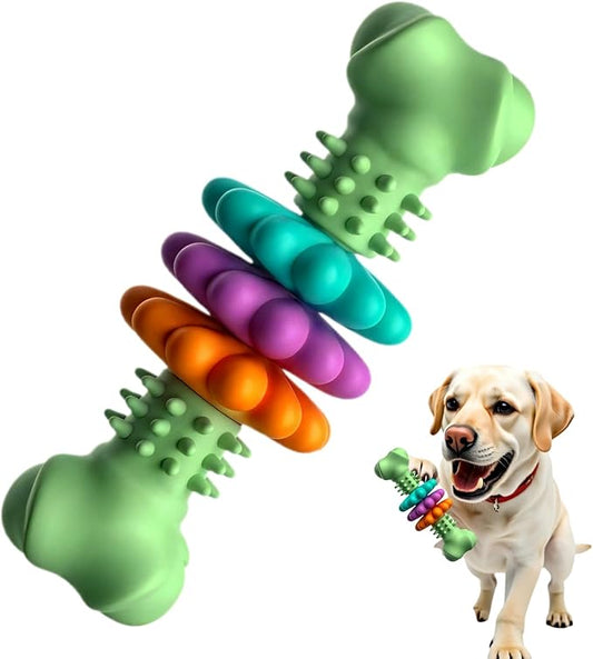 Puppy Teething Toy, Durable Chew Toy for Small Dogs, Interactive Bone Toy to Keep Puppies Busy, Teeth Cleaning Dog Toy for Small Breeds