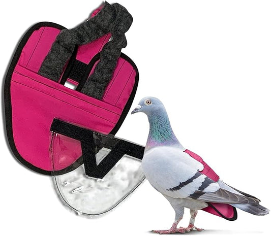 Hen Holster Wrap-Around Bird Diaper & Harness for Larger Pigeons, Small Breed - with Removable Liner, Adjustable Fit for Outdoor Adventures & Indoor Use, Easy to wear - Pink, XS