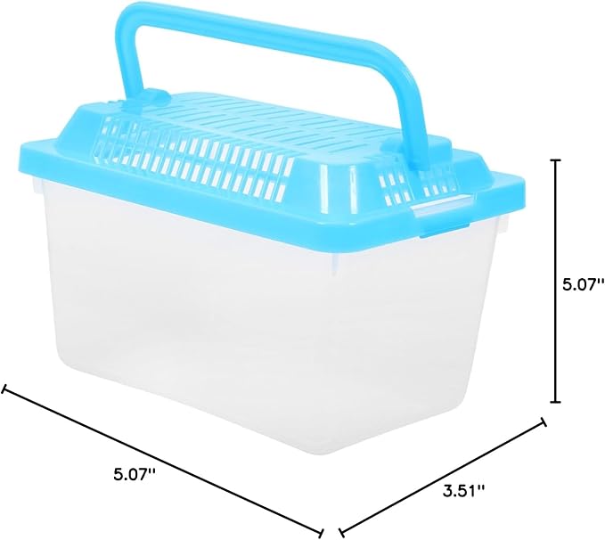 Plastic Turtle Fish Tank Transparent Plastic Tank Reptile Carrier Reptile Feeding Tank Glass Containers Amphibia Container Terrarium Hamster Cages Reptiles Commodity Mini
