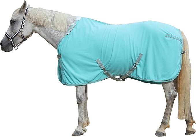 Horse Fleece Cooler, Blanket Liner - 300g Anti-Pilling Fleece, Moisture-Wicking, Cooling & Drying for Post-Workout, Bath & Travel, Prevent Overheating & Chilling Mintgreen 72