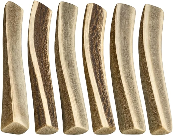 WhiteTail Naturals Premium Split Elk Antlers for Dogs (6 Pack- Small to Medium) All Natural Dog Chews | Naturally Shed, Antler Bone Half-Cut