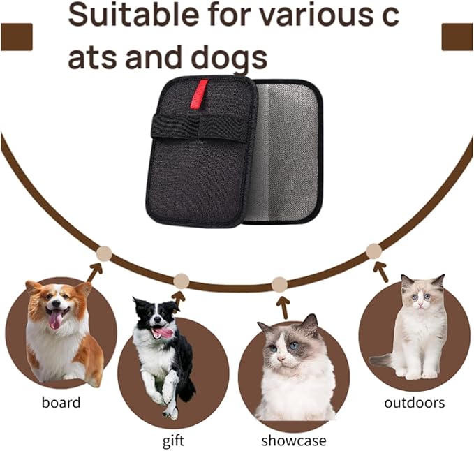 Pet Hair Removal Glove for Dogs & Cats, Electrostatic Reusable Cat Dog Hair Remover for Couch, Furniture, Car Seat,2026 Newly Upgraded Reusable Electrostatic Pet Hair Gloves Fur Removal Tool