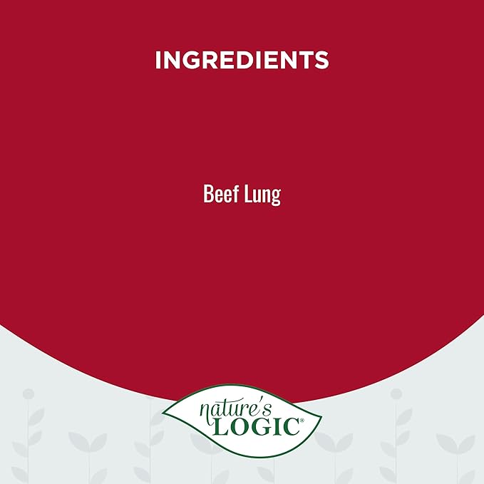 Nature's Logic Beef Lung treat Bites, 1lb, 1 Pack