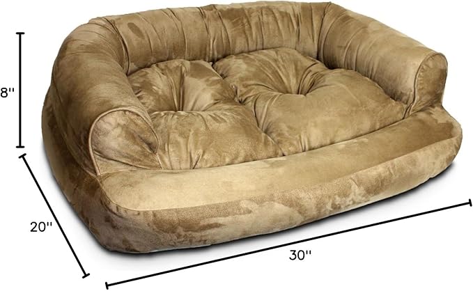 Snoozer Overstuffed Luxury Pet Sofa, Small, Camel