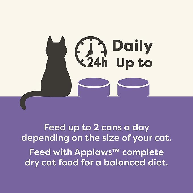 Applaws Natural Wet Cat Food in Broth, Limited and Natural Ingredients, High Protein with No Artificial Additives, Variety Pack in Broth (12 x 5.5oz Cans)