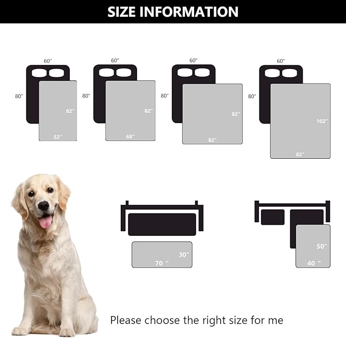 Waterproof Dog Blanket, Washable Anti-Slip Pet Couch Covers for Sofa,Pet Hair Resistant Blankets Bed Chair Furniture Couch Protector for Dogs-68x82,Lightgrey