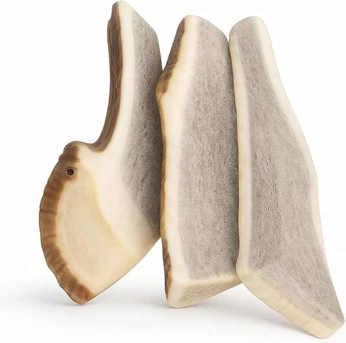 WhiteTail Naturals - Premium Split Elk Antlers for Dogs - (3 Pack Small to Medium) - All Natural, Dog Chew Bones - Naturally Shed, Cruelty-Free, Antler Chews