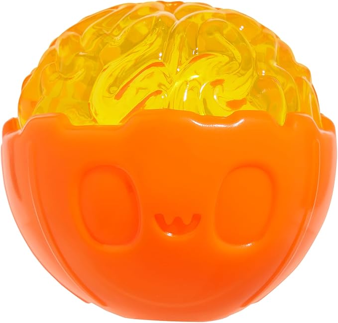 Barkbox Pumpkin Prodigy Dog Toy | Halloween Treat-Dispensing Rubber Dog Toy for Aggressive Chewers | Durable Dog Chew Toy for Medium Dogs & Puppy Essentials