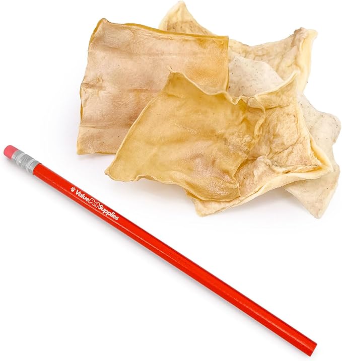 ValueBull USA Rawhide Chips, 400 Count Bulk Pack - Natural & Safe, USA Beef Hide, Long Lasting, Chemical Free, No Artificial Flavors