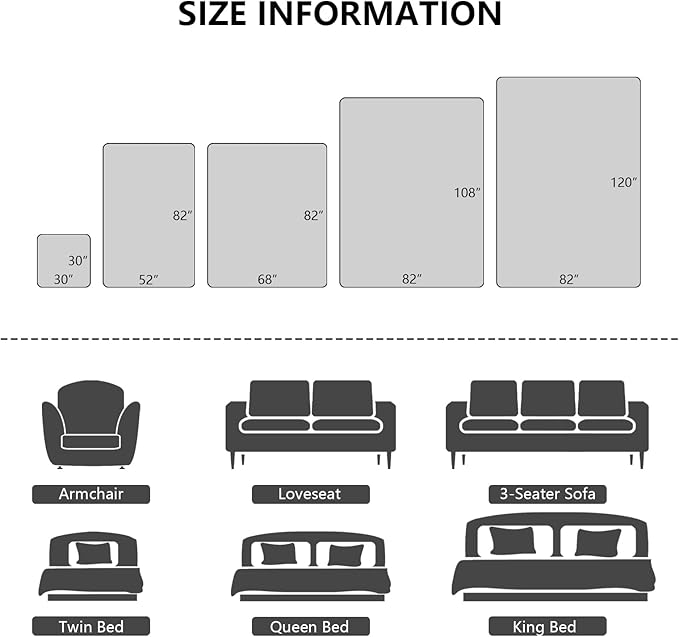 Waterproof Blanket for Bed Protection, Washable Dog Blankets for Couch, Soft Reversible Pet Throw Furniture Protector Cover for Sofa-82"x120",Navy Blue+Stone Blue
