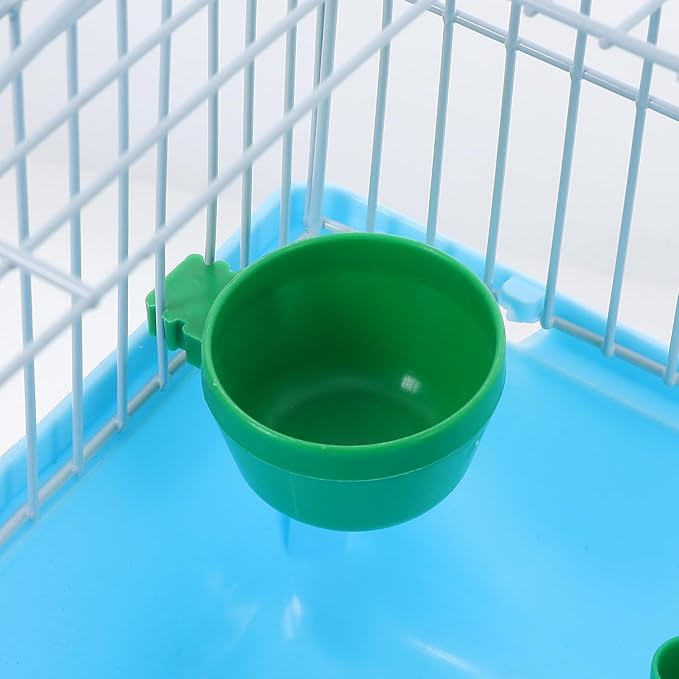 balacoo Portable Bird Cage with Waterer Food Box Spacious Travel Carrier for Cockatiels Metal Construction Easy Outdoor Adventures