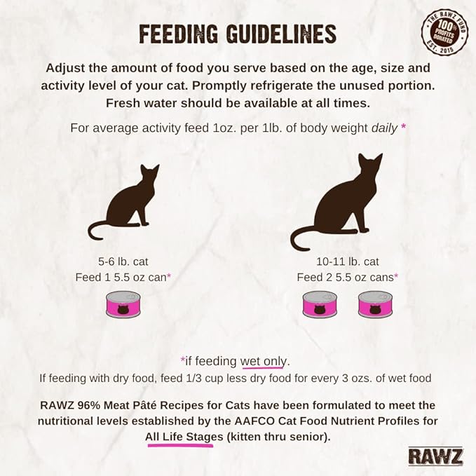 Rawz Natural Premium Pate Canned Cat Wet Food - Made with Real Meat Ingredients No BPA or Gums - 5.5oz Cans 24 Count (Duck & Duck Liver)