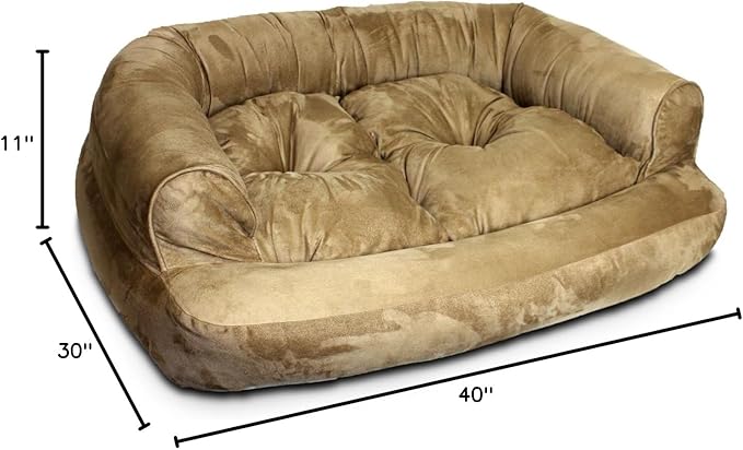 Snoozer Overstuffed Luxury Pet Sofa, Large, Camel