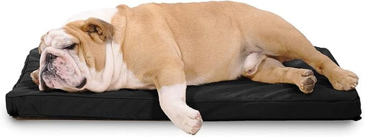 K9 Ballistics Tough Ripstop Orthopedic Crate Bed - Durable Kennel Pad with Washable Cover for Puppies and Medium Dogs, 35 x 22 fits 36” Wire Crate, Obsidian Black