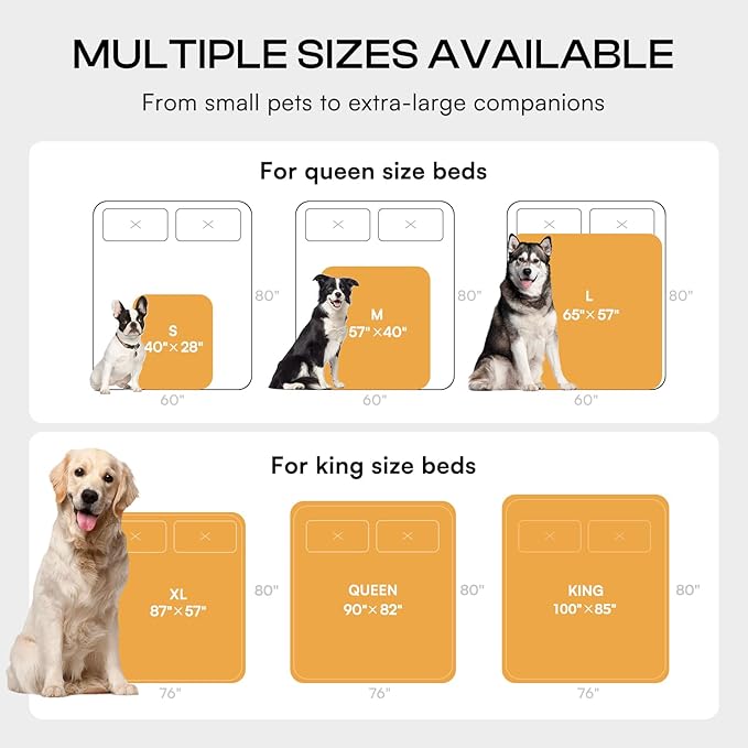 Luciphia Waterproof Pet Blanket, Liquid Pee Proof Dog Blanket for Sofa Bed Couch, Reversible Sherpa Fleece Furniture Protector Cover for Small Medium Large Dogs Cats, Khaki+Beige Large（65" x 57"）