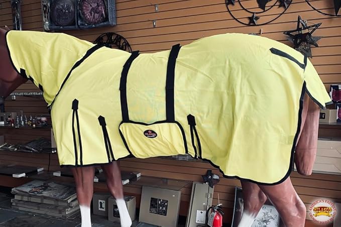HILASON Horse Fly Sheet - Summer Spring UV Protection Mesh Bug Mosquito FlySheet for Horses | Fly-Sheet