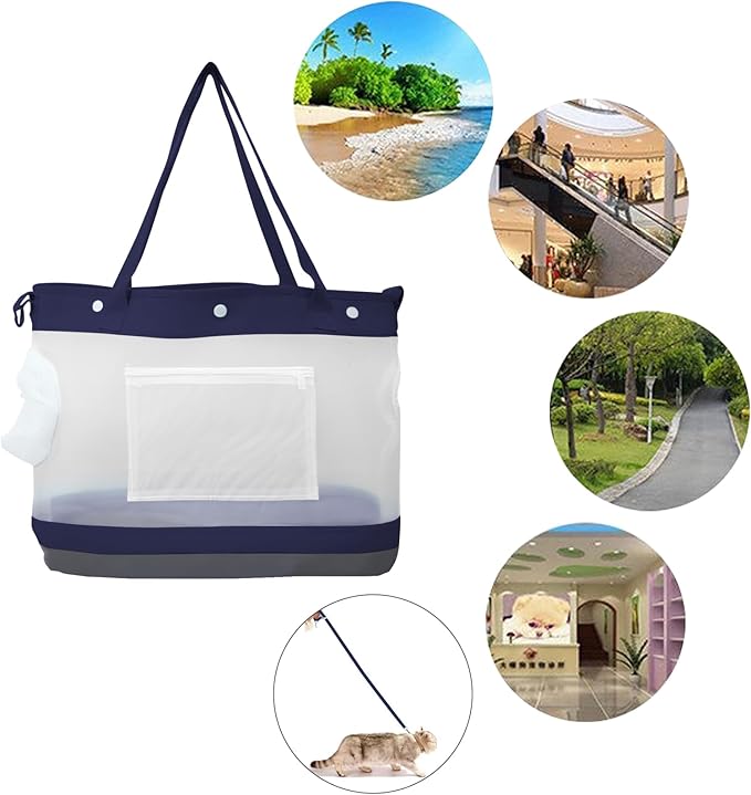 Dog Purse Carrier for Small Dogs, Cats - Dog Carrier Purse for Small Animals up to 22lbs, Collapsible Breathable Pet Carrier Sling for Outing Travel Vet-Gray