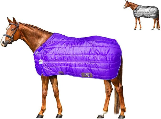 Derby Originals Nordic-Tough 420D Reflective Horse Stable Blanket – Mediumweight 200g Insulation, Breathable, West Coast Winter Coverage