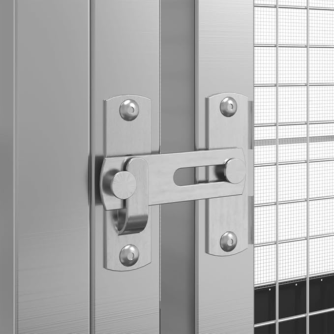 Galvanized Steel Large Flight King Bird Cage with Extension, Steel Outdoor Aviary, Outdoor Indoor Large Bird Cage Aviary Pet House for Cockatiels African Parakeets, 246.7"x42.1"x83.5",-306