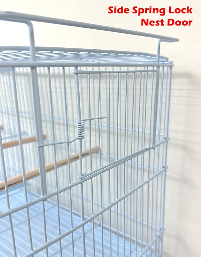 Lot of 4 Stackable Breeder Bird Flight Cage Side Breeding Nest Door with Removable Center Divider Side Breeding Nesting Box Door with Removable Rolling Stand