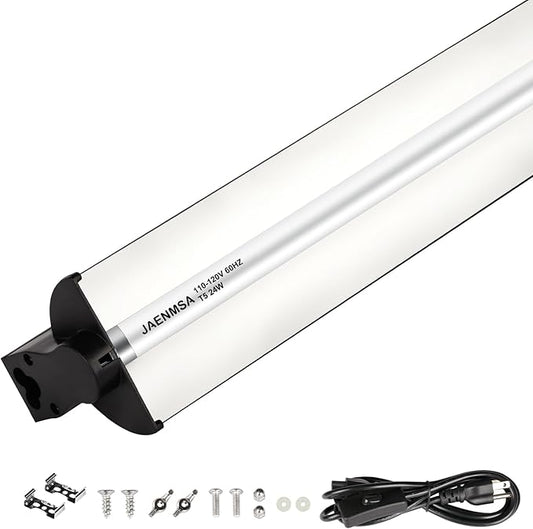 T5 10.0 UVB Light Fixture for Bearded Dragon, T5 UVA UVB HO Reptile Light Tube Lamp Blub 24W 22" for Tortoise,Desert Lizards,Leopard Gecko,Reptile & Amphibian Lamp