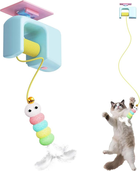 Automatic Cat Toy Interactive String Feather Toy USB-C Rechargeable