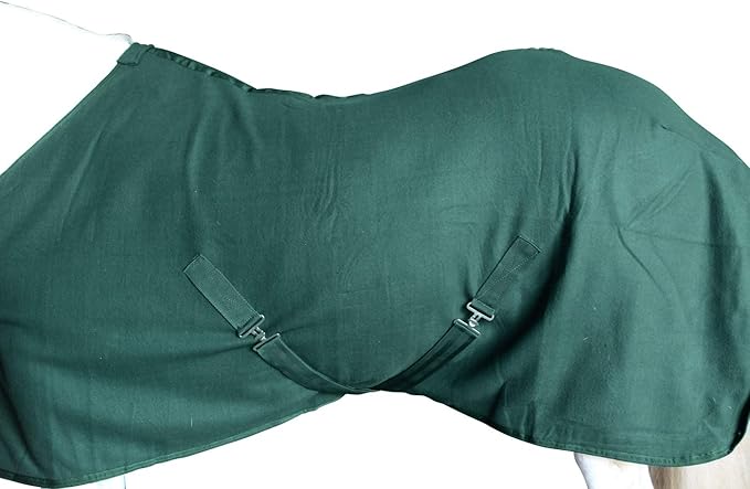 Derby Originals Classic Fleece Cooler All Season Horse Sheet & Blanket Liner | Stables & Outdoor Use (Hunter Green, 69")