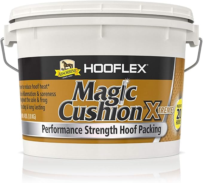 Absorbine Hooflex Magic Cushion Xtreme, Veterinary Formulated Fast-Acting Relief, Reduce Hoof Heat for up to 24 Hours, 4 lb Tub