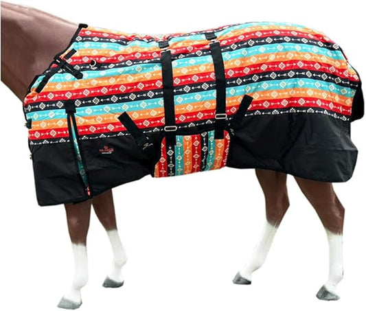 HILASON 1200D Winter Waterproof Poly Horse Blanket Belly Wrap | Turnout Blankets for Horses