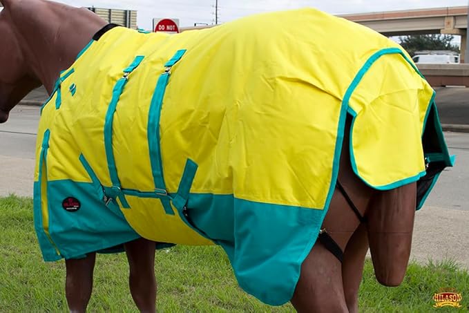 78" Hilason 1200D Winter Waterproof Turnout Horse Blanket Belly Wrap Yellow