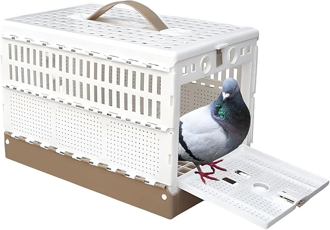 Small Bird Cage, Foldable Portable Carrier for Birds, Lightweight Training and Domestication Crate for Indoor Outdoor Yard Transport Travel Competition Use, Pet Aviary Accessory