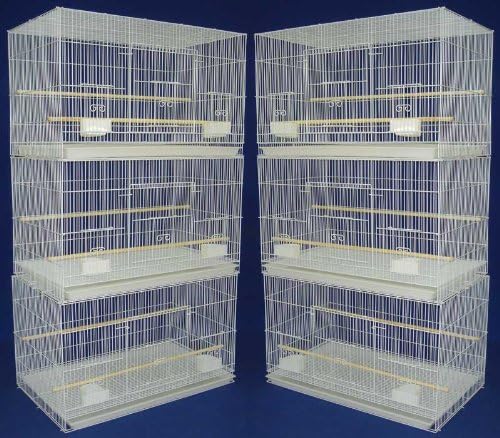 Lot of 6 Aviary Breeding Bird Finch Parakeet Finch Flight Breeder Cage 24" x 16" x 16"H