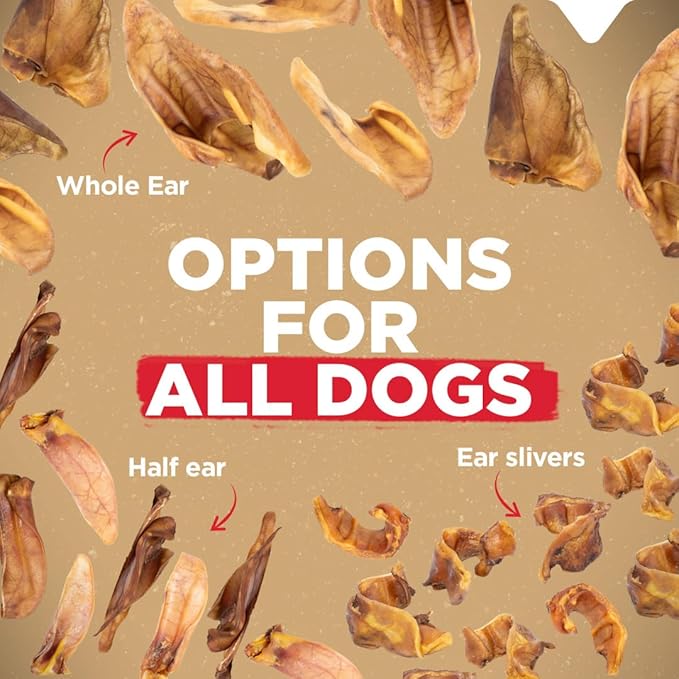 Natural Farm Pig Ear Slivers for Dogs (1.5 Pounds Bag), One Ingredient: Natural Pigs Ear Slivers, Air Dried, Long-Lasting & Highly Digestible Treats, Great for Puppy and Large/Medium Dogs