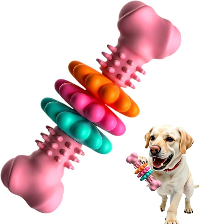 Puppy Teething Toy, Durable Chew Toy for Small Dogs, Interactive Bone Toy to Keep Puppies Busy, Teeth Cleaning Dog Toy for Small Breeds